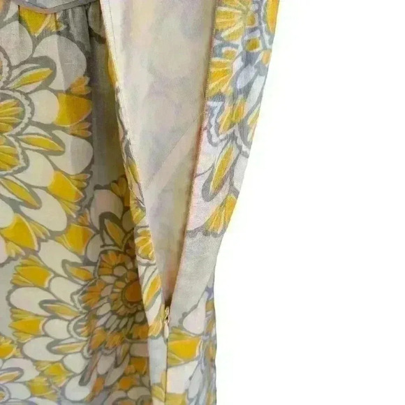 LOFT Floral Linen Midi Dress EUC - Picture 6 of 10